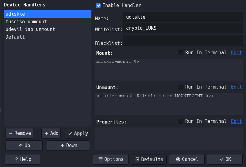 udiskie device handler in spacefm